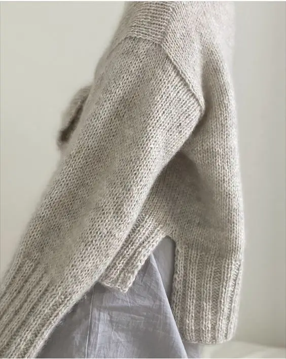 2024 Manufacturer Custom Ladies Pull en Mohair Pullover Knitwear Jumper Chunky Knit Mock Neck Mohair Sweater Women