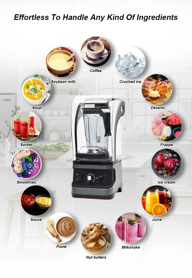 Multi Functions Heavy Duty Blender Mixer Smoothie Commercial Blender For Bar