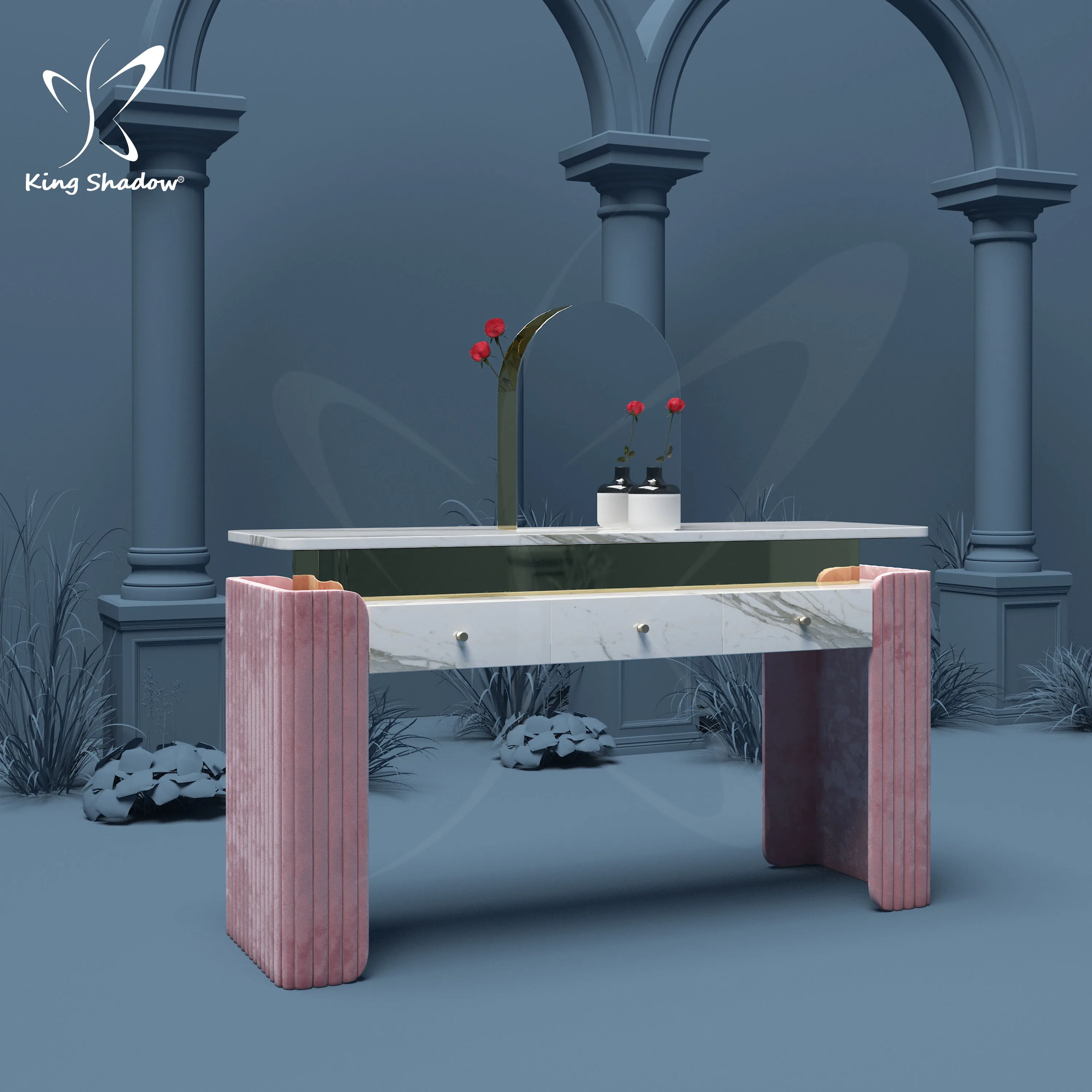 Мебель для маникюрного салона, стол для маникюра, стол для салона с подсветкой, пылесосы