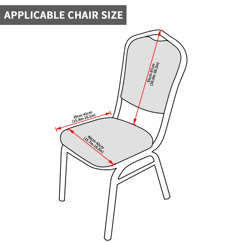 New Arrival Chair Covers Comfortable Wrinkle Resistant Spandex Chair Hood Removable Stretch Dining Room Banquet Chair Covers