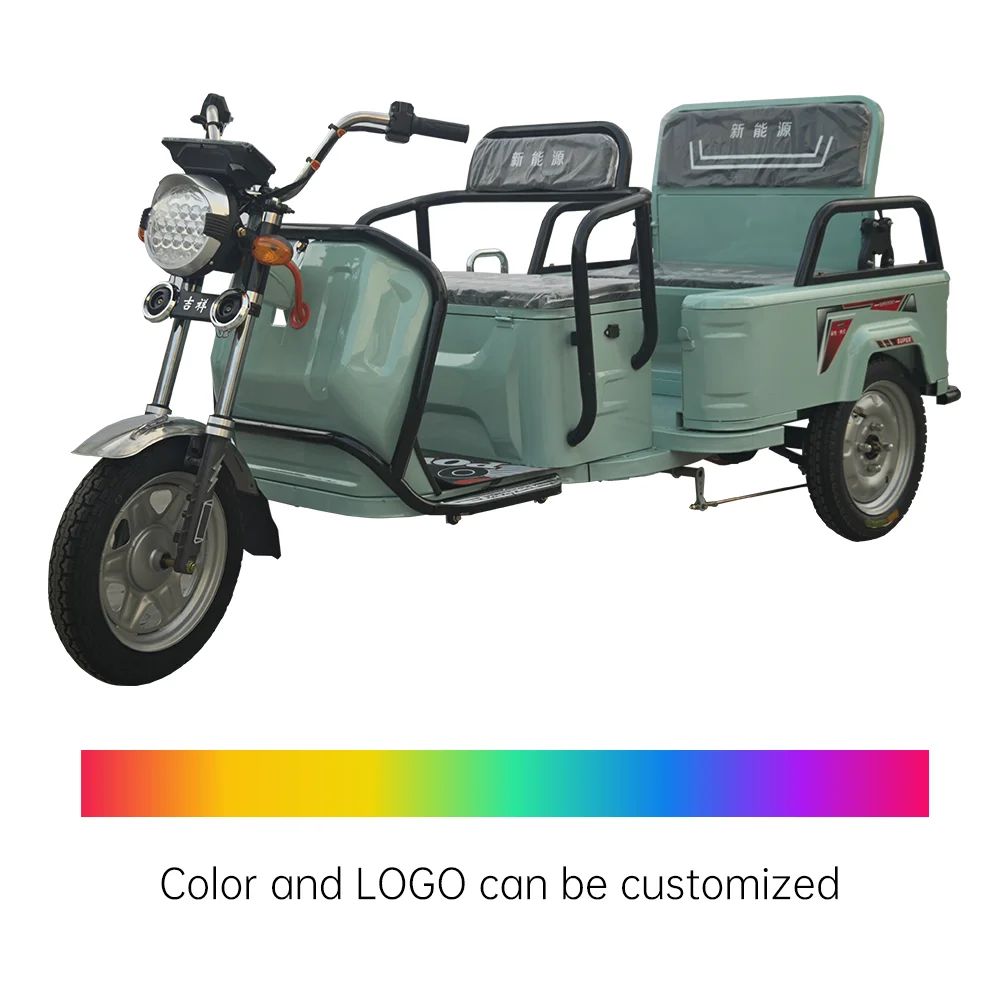 Factory 3 Wheeler E-loader Semi-closed Pick Up Goods Electric Rickshaw Adult Passenger Tricycle China Customizedctric Tricycles