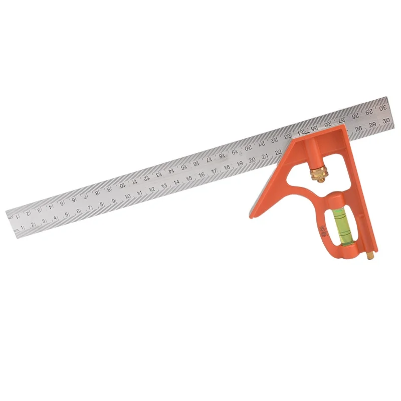 
Combination Try Square Ruler 300mm Universal Angle Turner Stainless Steel Level Adjustable 45 Degree Measuring Tool 