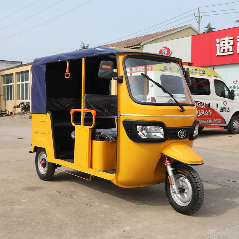 Electric Hybrid 200KM auto rickshaw tuk tuk 6 passenger tricycle motorcycle