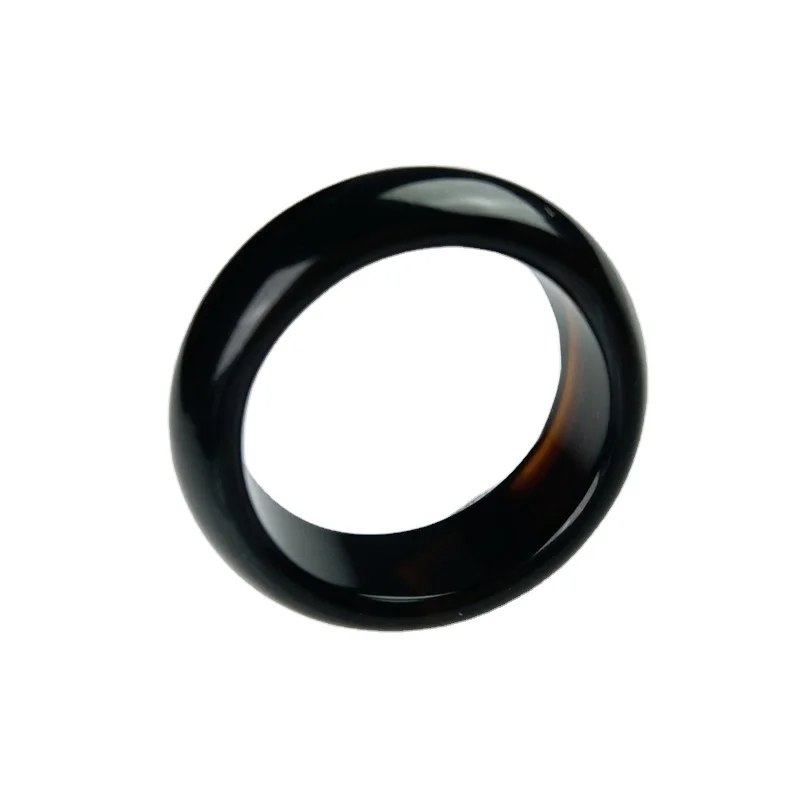 gemstone rings black onyx yellow agate green agate white agate stone ring women