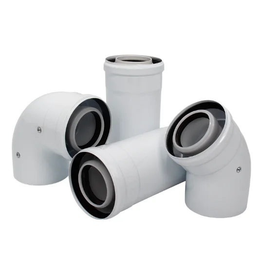 Factory Condensation extension pipe 100/60mm extension length double layer quick installation fireplace fittings