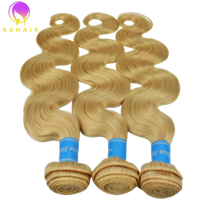
Brazilian hair blonde raw virgin human hair cuticle aligned 613 bundles with frontal Virgin Cuticle 10A Hair Bundles 