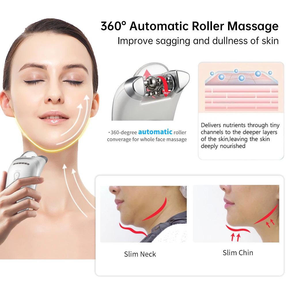 2023 г. массажер для лица Электрический роликовый и шеи
