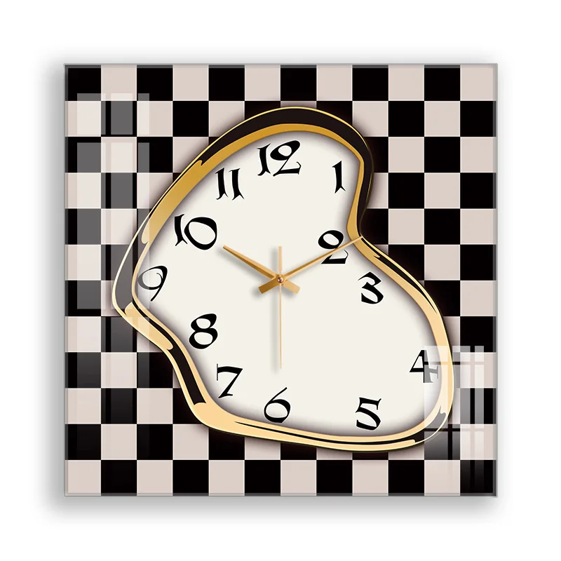 2023 Fashion Novel Surreal Melting Distorted Wall Clocks Surrealist Salvador Dali Style Wall Decoration Home Garden Decor Watch