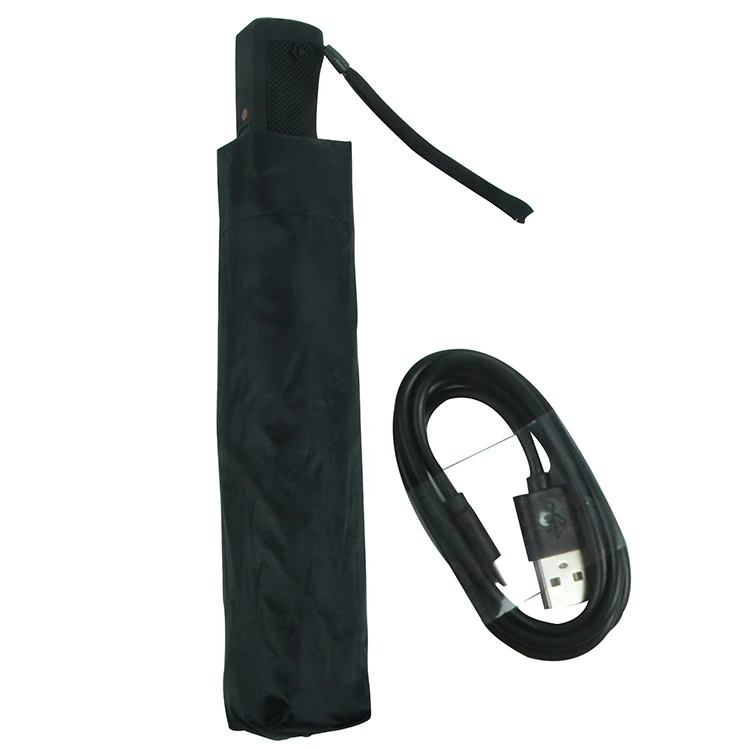 Eco-Friendly Automatic Electric Umbrella Foldable Fiberglass Frame with Classic Design Pongee Material Rubber Handle for Adults