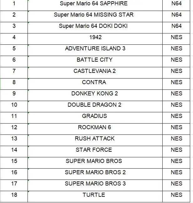 N64 hack 18 in 1 for N64  multi card