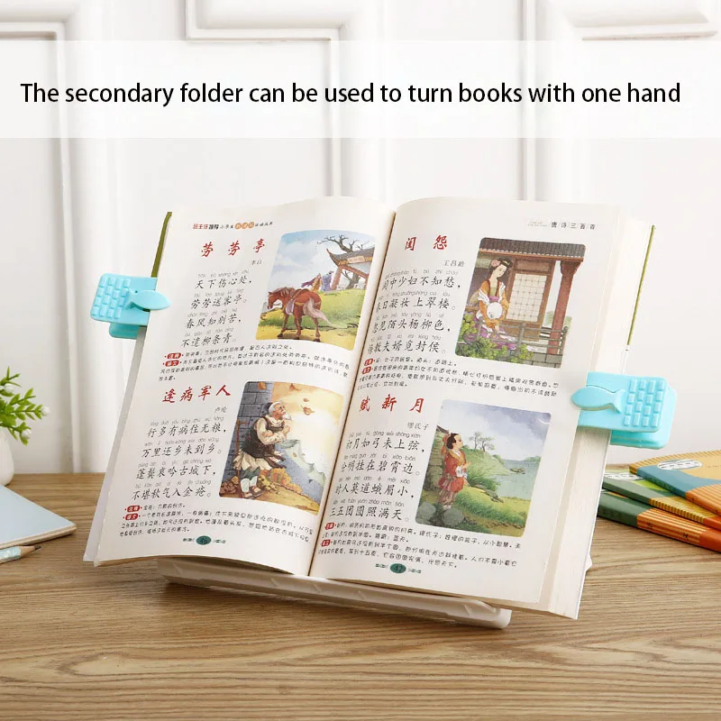 Portable Desktop Adjustable Book Stand For Books Folding Book Reading Stand Portable Bookstand