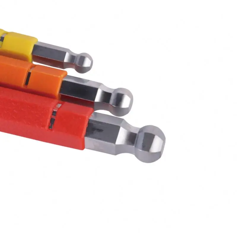 Ronix RH-2042 Model allen wrench with ball end 24 pad hex key ball end straight handle 9pcs 1-10mm extra long arm allen kit