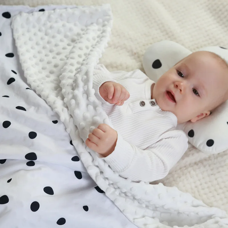 New baby blanket 3D touch milk silk soft skin-friendly breathable double-layer siesta baby air-conditioning blanket