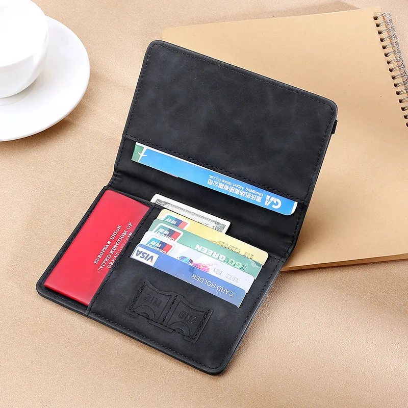 Factory customized travel passport wallet rfid closed credit card case travel document card case wholesale