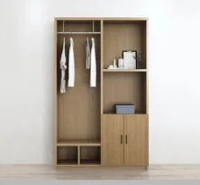 Customized Wardrobe Furniture Bedroom Set Hotel Home Solid Wood Wardrobe Clothes Hanger Cabinet