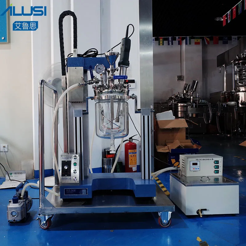 Upgradable Laboratory oil heating homogenizer paste vacuum emulsion mixer washing cosmetics face cream vacuum mixing equipment