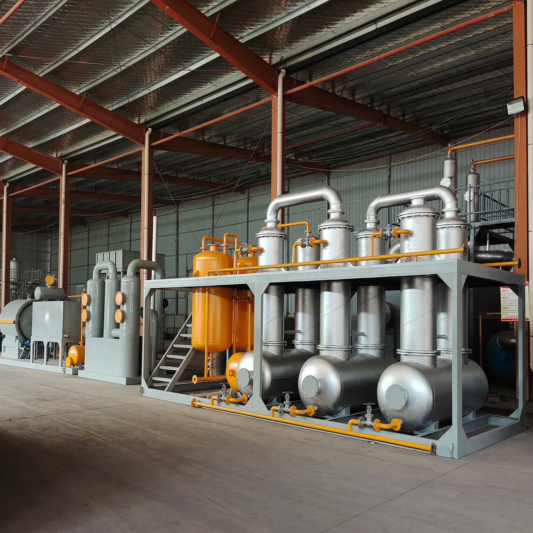 Zhongming inexpensive price used tyre pyrolysis to crude oil  pyrolysis machine