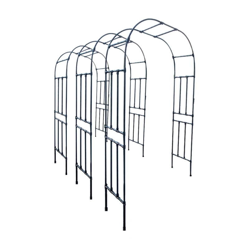 Hot Sell  PVC Plastic Wedding Flower Garden Trellis Arch Black  Garden Arch