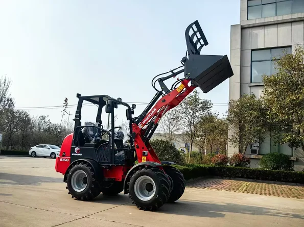 WISEMAN High Quality W1160 engine machinery 800kg compact articulated bucket small front end mini wheel loader