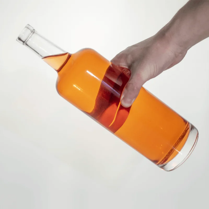 1 liter vodka gin tequila liquor glass bottle hot sell spirits glass bottle wine bottle with cork cap