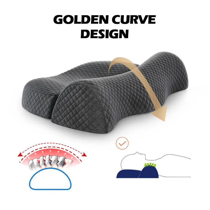 2022 New Design Rich Bag Factory Price Air Layer Cover Support Neck Memory Foam Neck Pillow For Bed For Neck Pain