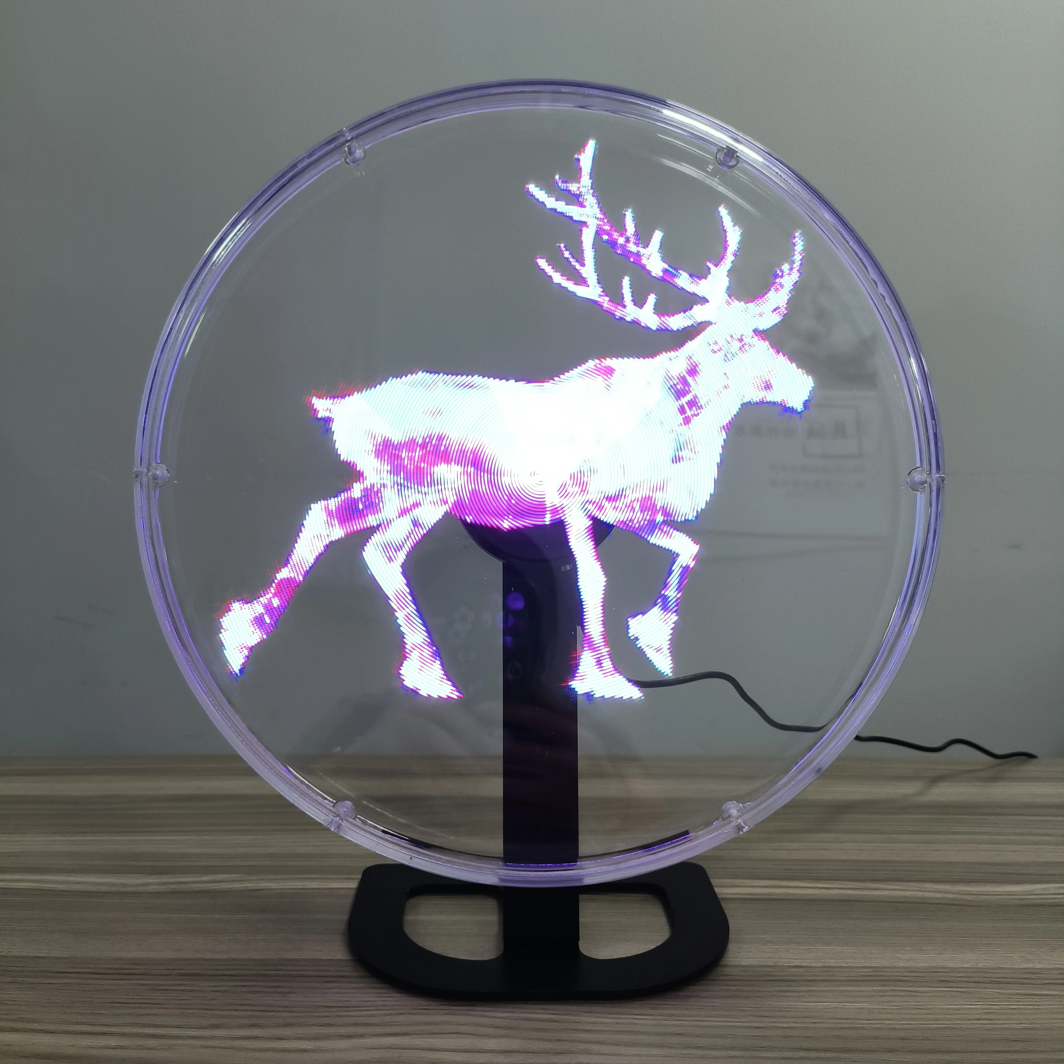 Hot selling G224-32 32cm 3D LED Hologram Fan With Free System 3d Led Fan 3d Holographic Display with protective cover