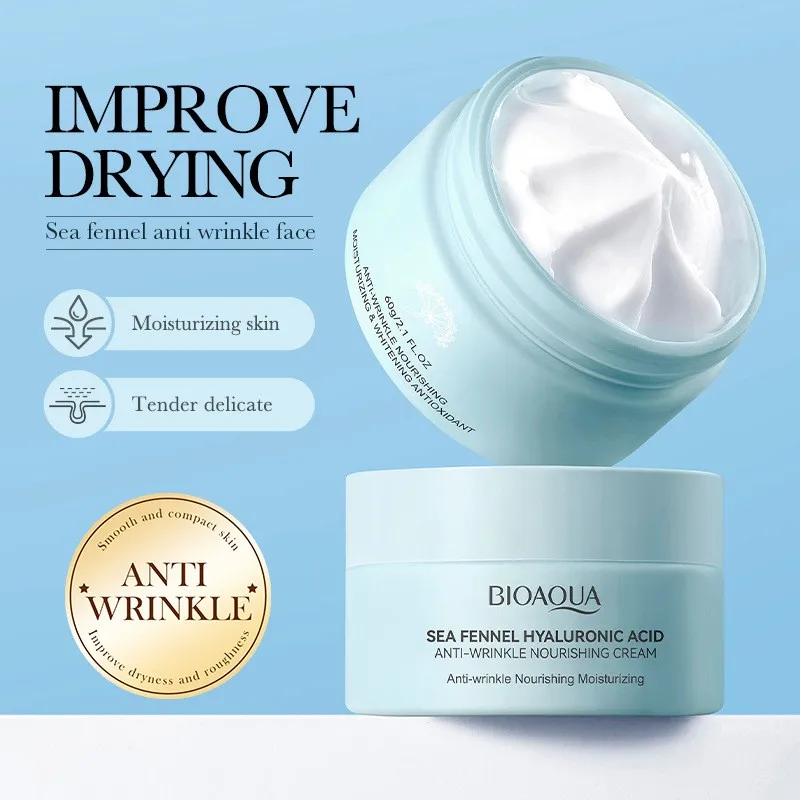 BIOAQUA Organic Natural Sea Fennel Hyaluronic Acid Anti-Wrinkle Face Serum Beauty Skin Care Product