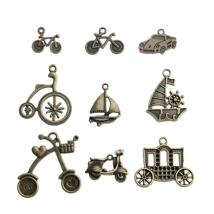 sleutel hanger 24mm vehicle penis charms antique bicycle charm