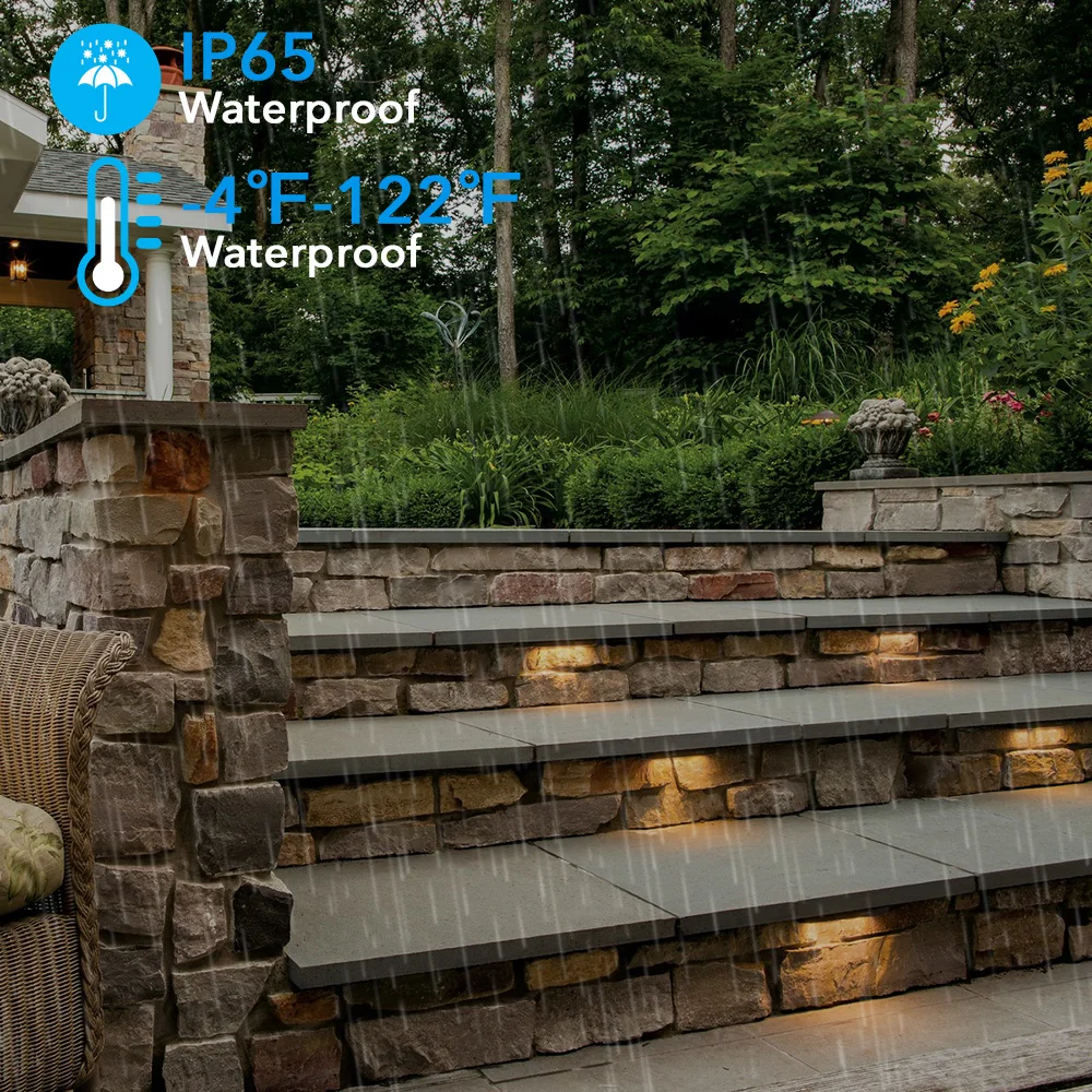 Best Selling Retaining Wall Lights Outdoor Hardscape Step Lighting 4 Inch 7 Inch 12 Inch IP65 Low Voltage AC/DC12V