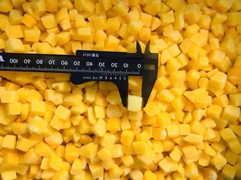 Frozen Yellow Peach Dices - Sweet and Tangy Cubes for Premium Baking and Topping