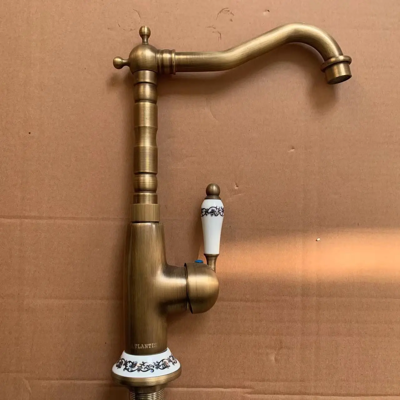 ATLANTIS golden spring kitchen faucet double function faucet with ceramic valves