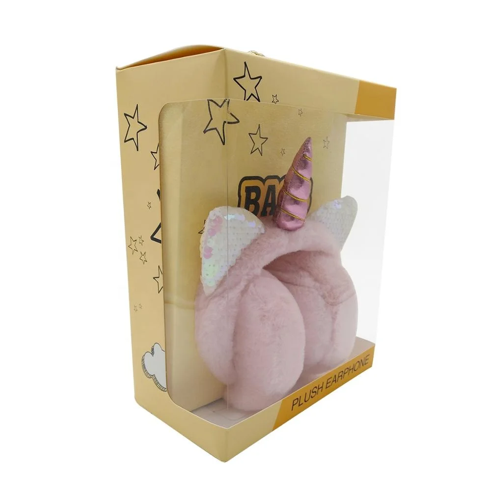 
High Quality Fashion Wired Cartoon Cute Animal Headphones Unicorn Plush Wired Headset Boys and Girls Headphone 