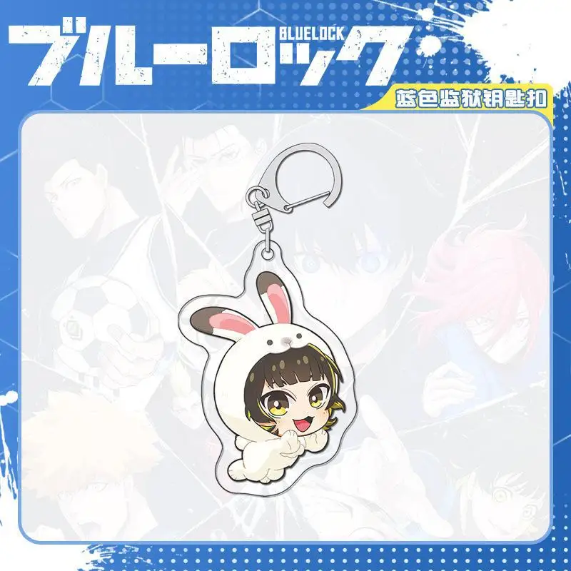 Anime Blue Lock Double Sided Transparent Pendant HD Acrylic Keychain