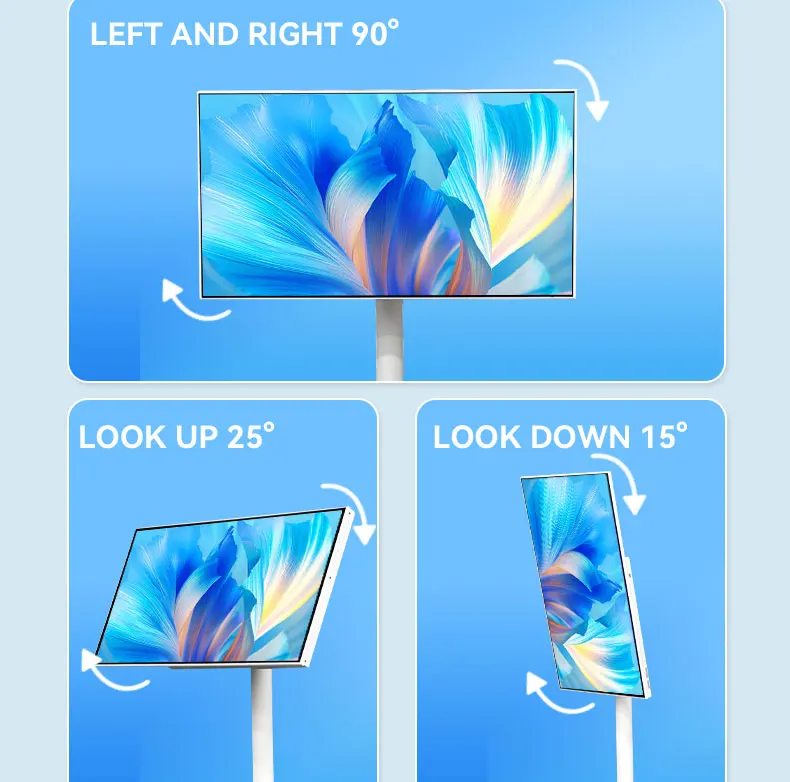 21.5Inch Tv Vintage Style Portable Rotatable Hd1080 Smart Screen Original Stand By Me Mobile Tv