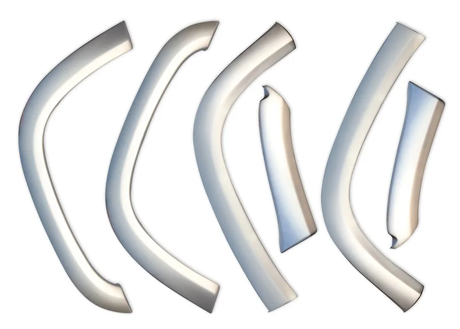 FFD12 High Quality rubber wide body matte black fortuner trims FFD12 fender flares