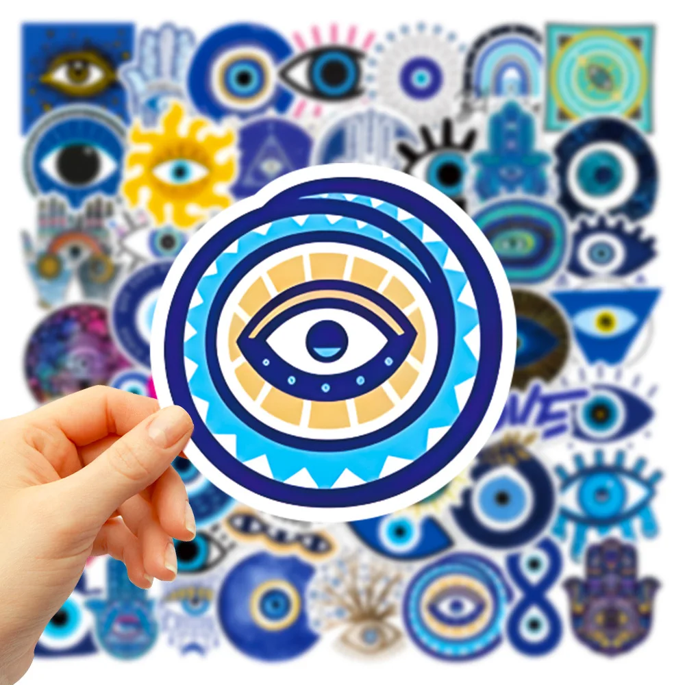 Cartoon Turkish Evil Eye Stickers Aesthetic Decals Decoration DIY Phone Notebook Laptop Cool Gothic Graffiti Sticker