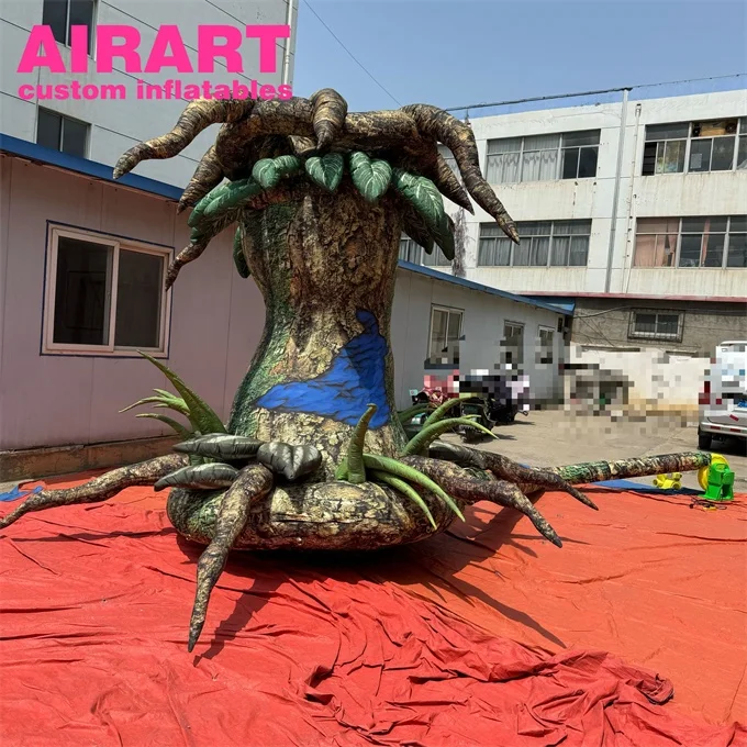 Immersive Inflatable Cartoon Divine Tree Image Giant Artificial Balloon for Halloween Forest Party Stage