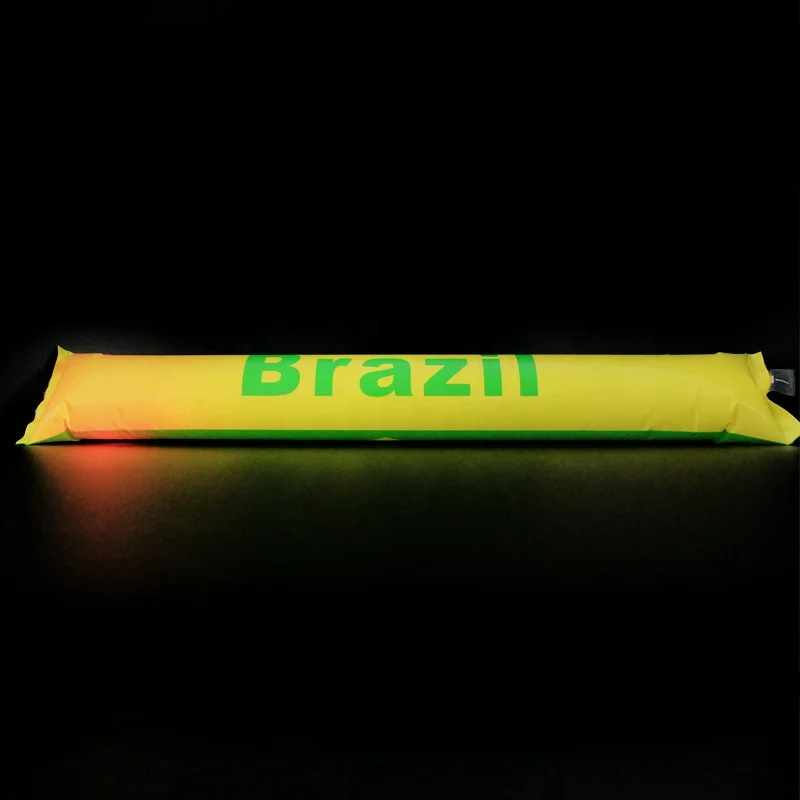 Custom Logo Promotional Party Supplies Advertising Game Light-Up Cheering LED Inflatable Plastic Bang Bang Sticks