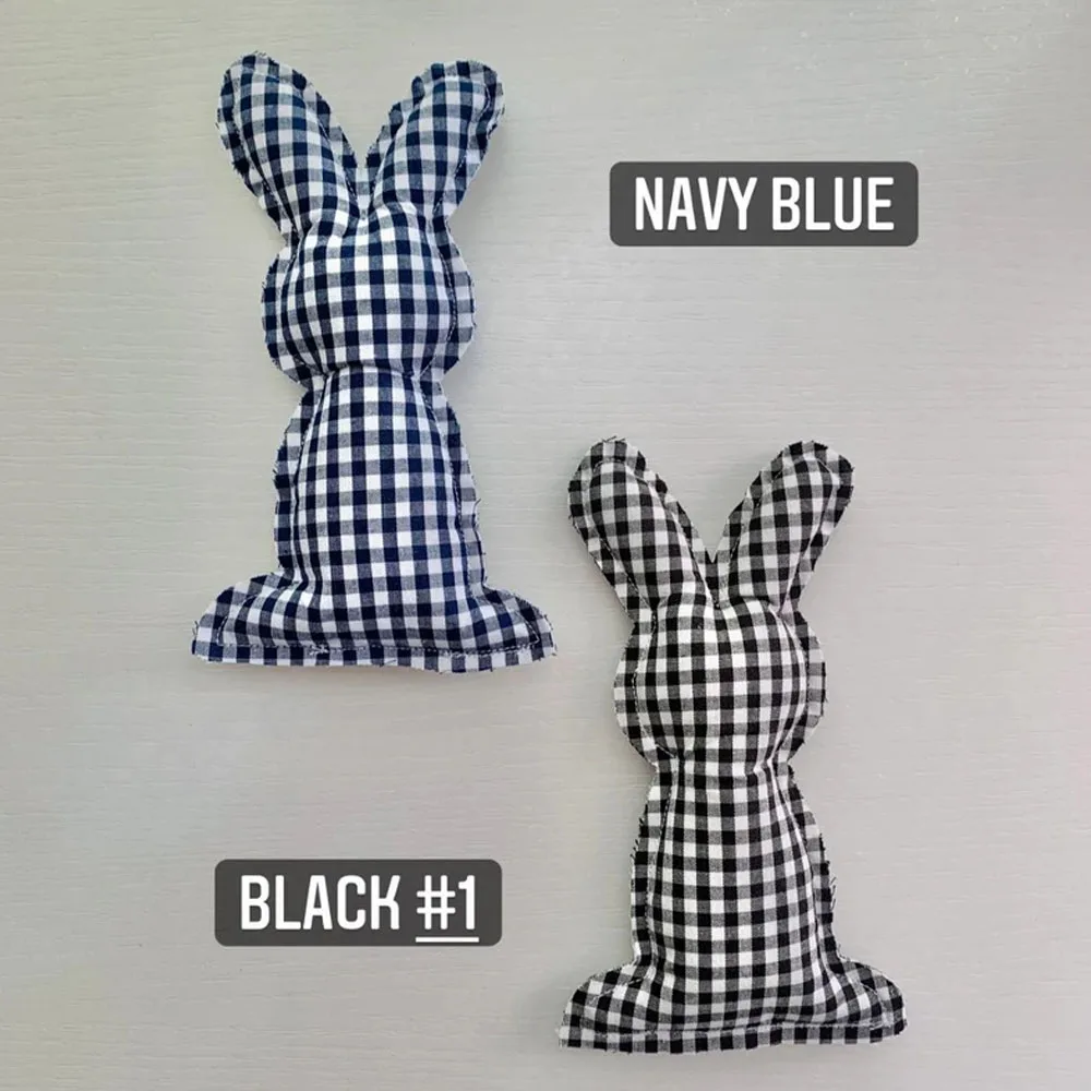 Wholesale Sublimation Gingham Easter Home Decor Easter Basket Bunny Checkered Cute Bunny