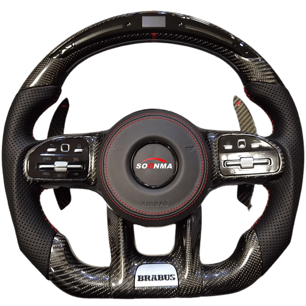 809amg Carbon Fiber Steering Wheel Led Steering Wheel For Mercedes Benz W205 C63amg W213 E63 G63amg Gls63s Amg Gla45 A45