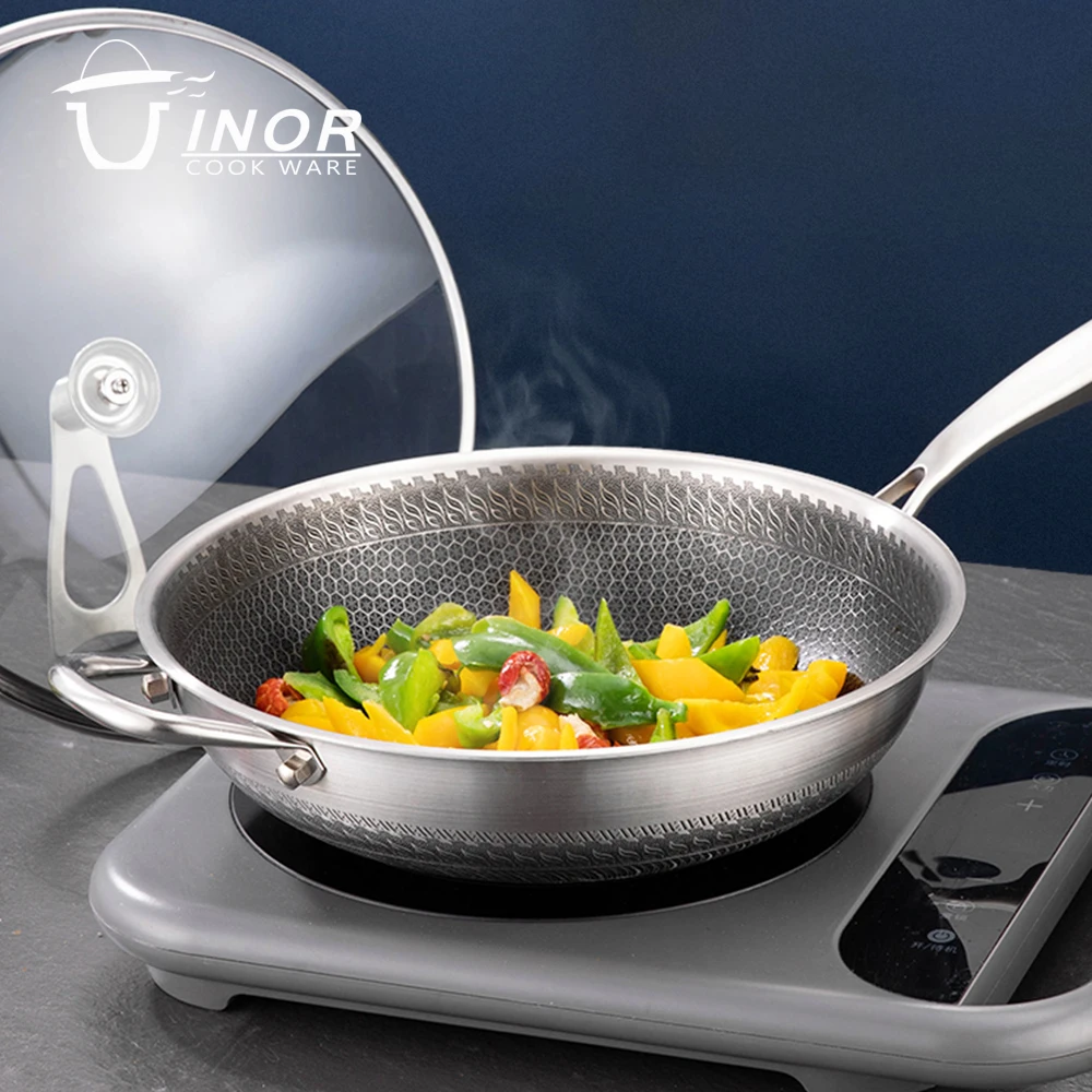 Amazon горячая Распродажа кухонная посуда нержавеющая сталь антипригарная сотовая сковорода с