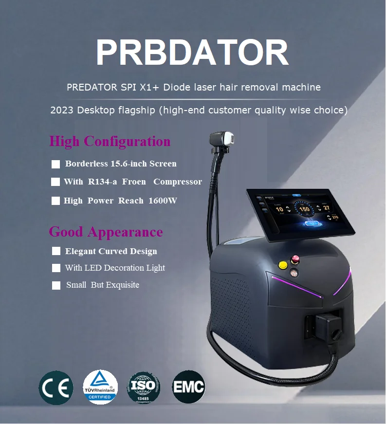 Predator X3 1600W diode Laser 808nm Permanent hair removal machine with super storage space
