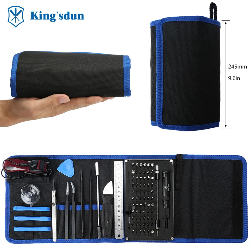 Kingsdun точный 82 Биты отвертки с магнитный драйвер комплект для телефона Pad часы планшетный ПК отвертка набор ручных инструментов