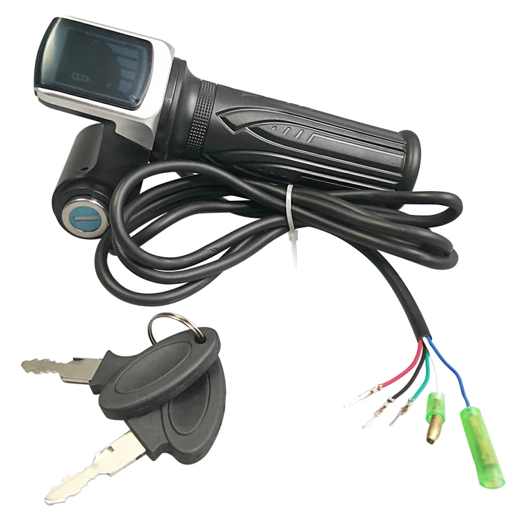 Electric Bike Throttle 24V 36V 48V Accelerator for E-bike/Electric Scooter Accessory Throttle Handlebar with LED Display