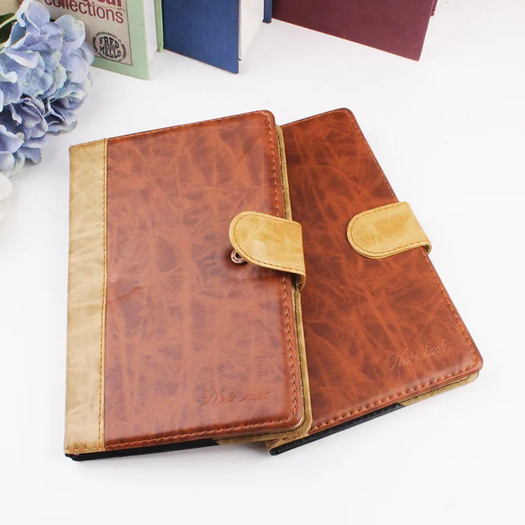 JPS OEM Personalized Custom School Supplies A5 Libretas Planner Journal Diary PU Leather Cover Notebook With Elastic Band