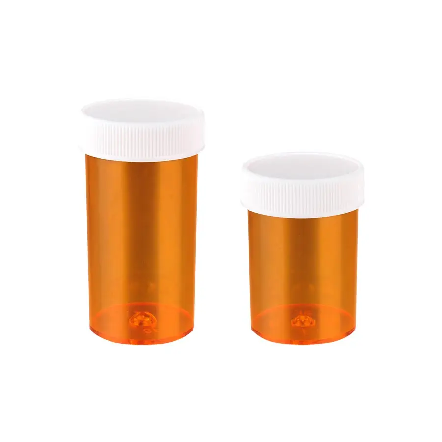 20ml 30ml 50ml Rx Pharmacy Child Resistant Plastic Pill Bottles with Screw Cap