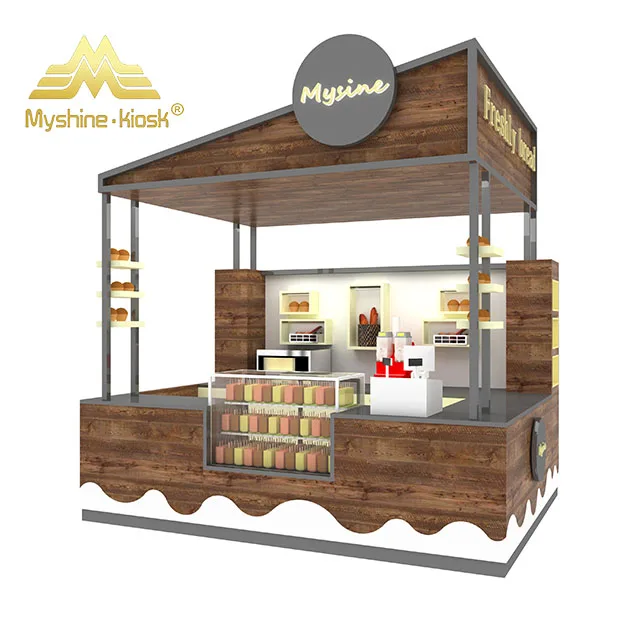 Boba tea store design cafe bar display shop juice cabinets beer kiosk for mall