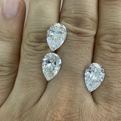Wholesale GRA Certificate D VVS Pear cut 7x10mm 2 carat loose moissanite diamond stone for ring making