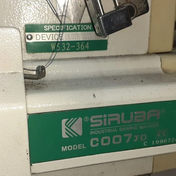 Nice quality used 80%new high speed Siruba 600 INDUSTRIAL 4 thread overlock sewing machine