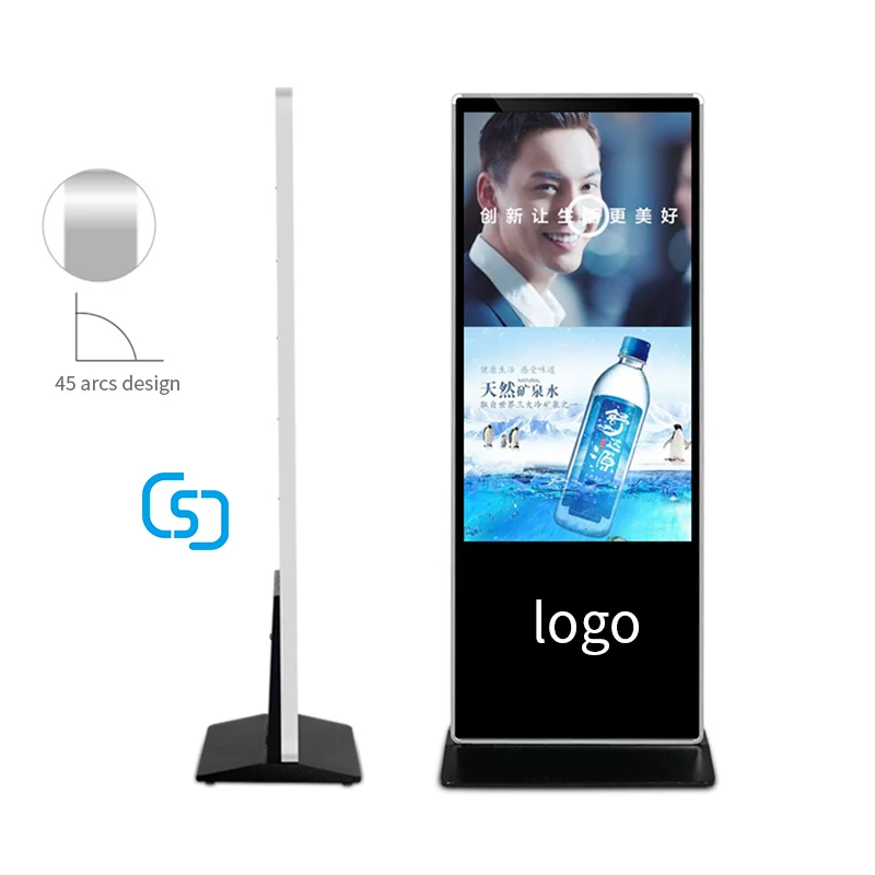 Full Color Hd Floor Standing Wifi Touch Screen Kiosk Interactive 43 50 55 Inch Digital Signage Lcd Advertising Display